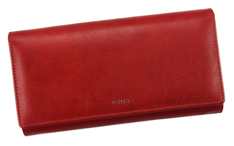 Detail produktu Červená kartová kožená peňaženka Patrizia Piu